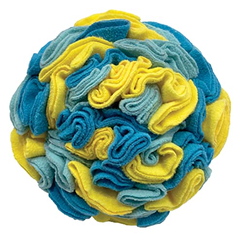 fouFIT Hide n Seek Snuffle Cloud Nasenaufgaben-Spielzeug für Hunde, Blau/Gelb, 19,1 cm