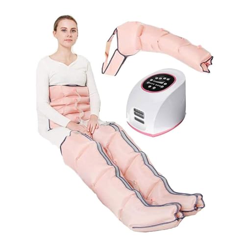 Beinmassagegeräte Oberschenkel,Fußmassagegerät für Beine, Luftkompressionsmassagegerät Für Taille, Bein, Wade Und Arm Entspannen Sie Die Durchblutung Timing-Funktion Re(Color:2* Legs 1* Arms 1* Waist)