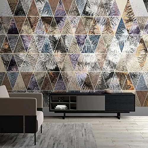 XLMING Handgemalte Pflanzen Licht Luxus Geometrie 3D Tapete Home Dekoration Wohnzimmer Sofa Schlafzimmer Tv Hintergrund Wand-250cm×170cm