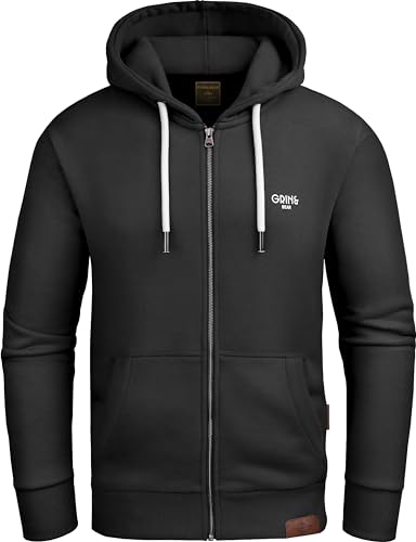 Grin&Bear Hoodie Herren Hoodie Sweatjacke GEC607 Schwarz S