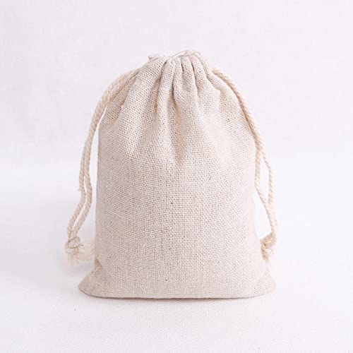 Stoffbeutel mit Kordelzug 20 teile/los Kleine Baumwolltaschen 8x10cm Leinen Kordelzug Beutel Geschenkbeutel Muslin Sachet Charms Schmuck Verpackung Taschen & Beutel Jutebeutel Geschenktüten mit Kord