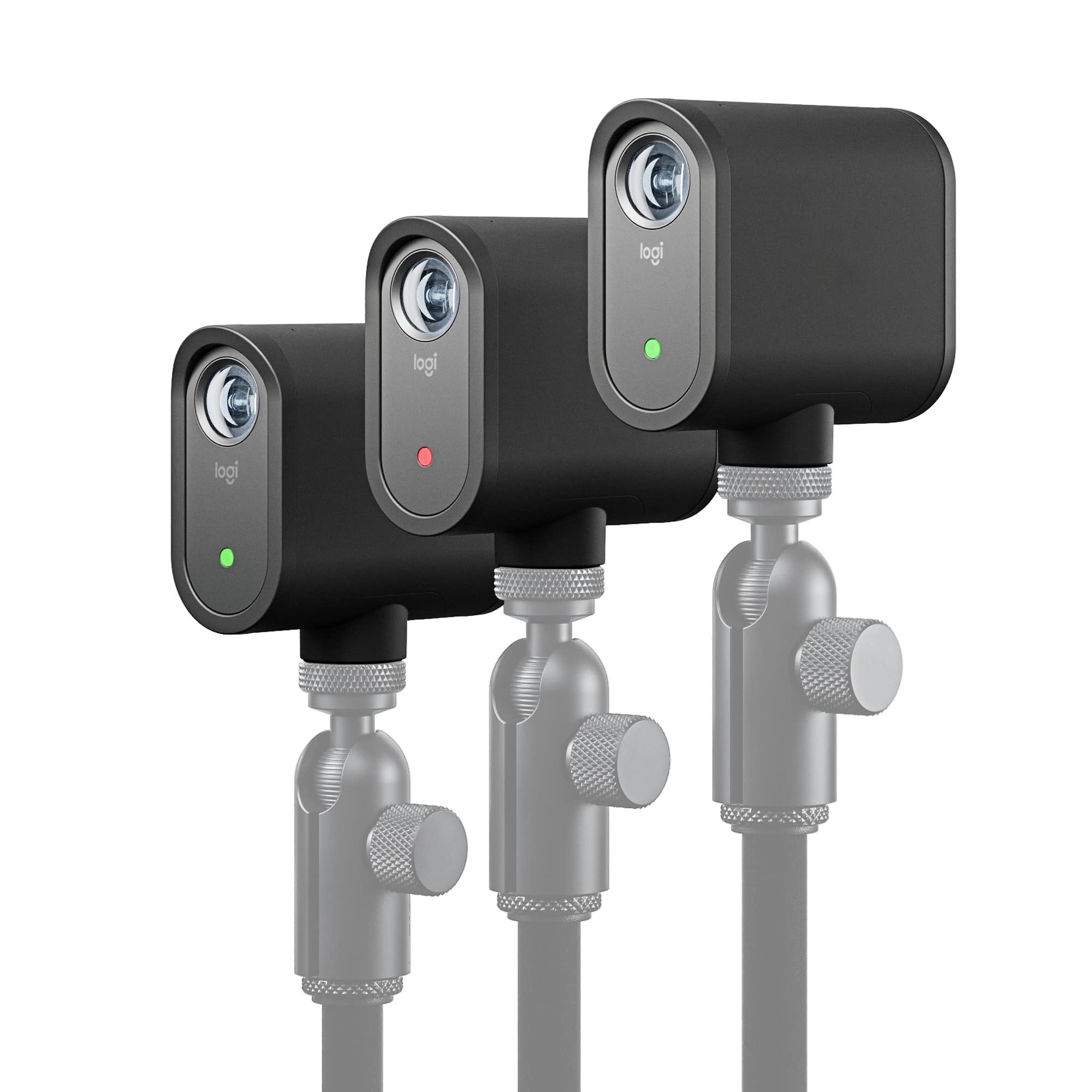 Logitech for Creators Mevo Start 3er-Pack, kabelloses Multi-Camera-Live-Streaming in HD 1080p, intelligente App-Steuerung, Streaming über WLAN – Schwarz