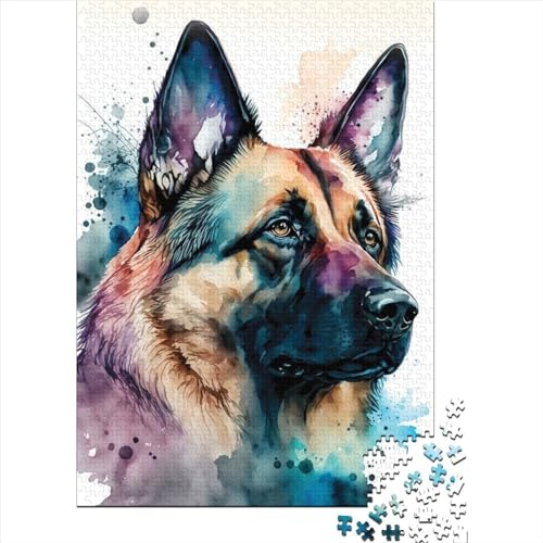 Tier-Fantasie-Hunde-Puzzle, 1000 Teile für Erwachsene, Holzpuzzle, Puzzle für Erwachsene, Lernspiel, Herausforderungsspielzeug (Größe 29,53 x 19,69 Zoll)