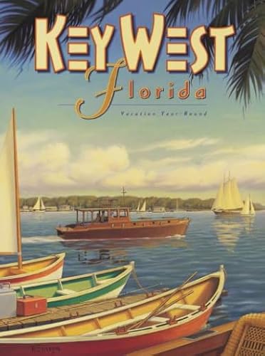 HfmQuisutron 1000 Pieces Puzzle Florida Vintage Scenic Travel Illustrations Posters for Home Stress Relieving Game Zw183Qv