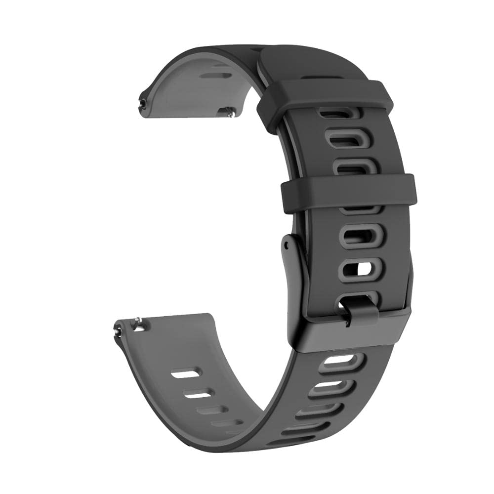 BANDKIT Armband für Garmin Vivoactive 3/Forerunner 245 645/Venu Sq/Vivomove HR, 20 mm Schnellverschluss, weiches Silikon-Ersatzband, Venu Sq, Achat