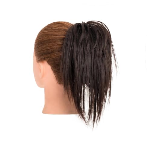 Haarteile Haarknoten Synthetischer, gerader Chignon mit Krallenclip, flauschiger Donut mit Zöpfen, Haargummis, unordentlicher Dutt, Hochsteckfrisur, Haarteile, Haarverlängerungen Brötchen Haare(9)