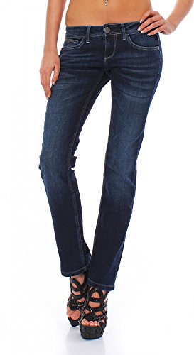 Big Seven Suzann Dark Blue Straight Fit Damen Jeans, Hosengröße:W25/L32