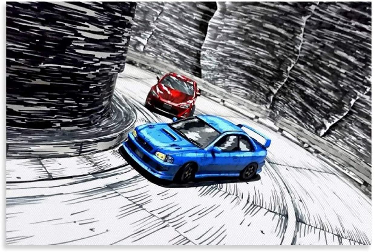 5d Diamond Painting Diamant Bilder FüR Erwachsene Und Kinder Car Initial D Drift JDM und Picture Modern DIY Kreuzstich Arts Craft Kristall Strass Stickerei 23.6"x35.4"(60x90cm) Kein Rahmen