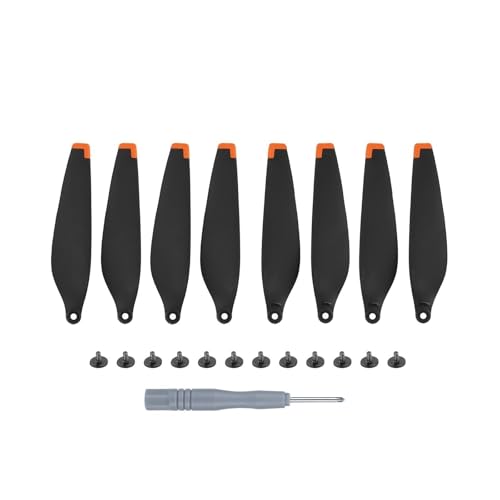 KUANDEDIAN for DJI Mini 4 Pro Zubehör Kit RC Sticks Displayschutzfolie Propeller Lagerung Fahrwerk Pad Umhängeband Teile Zubehör Set(Propeller(8Pcs))