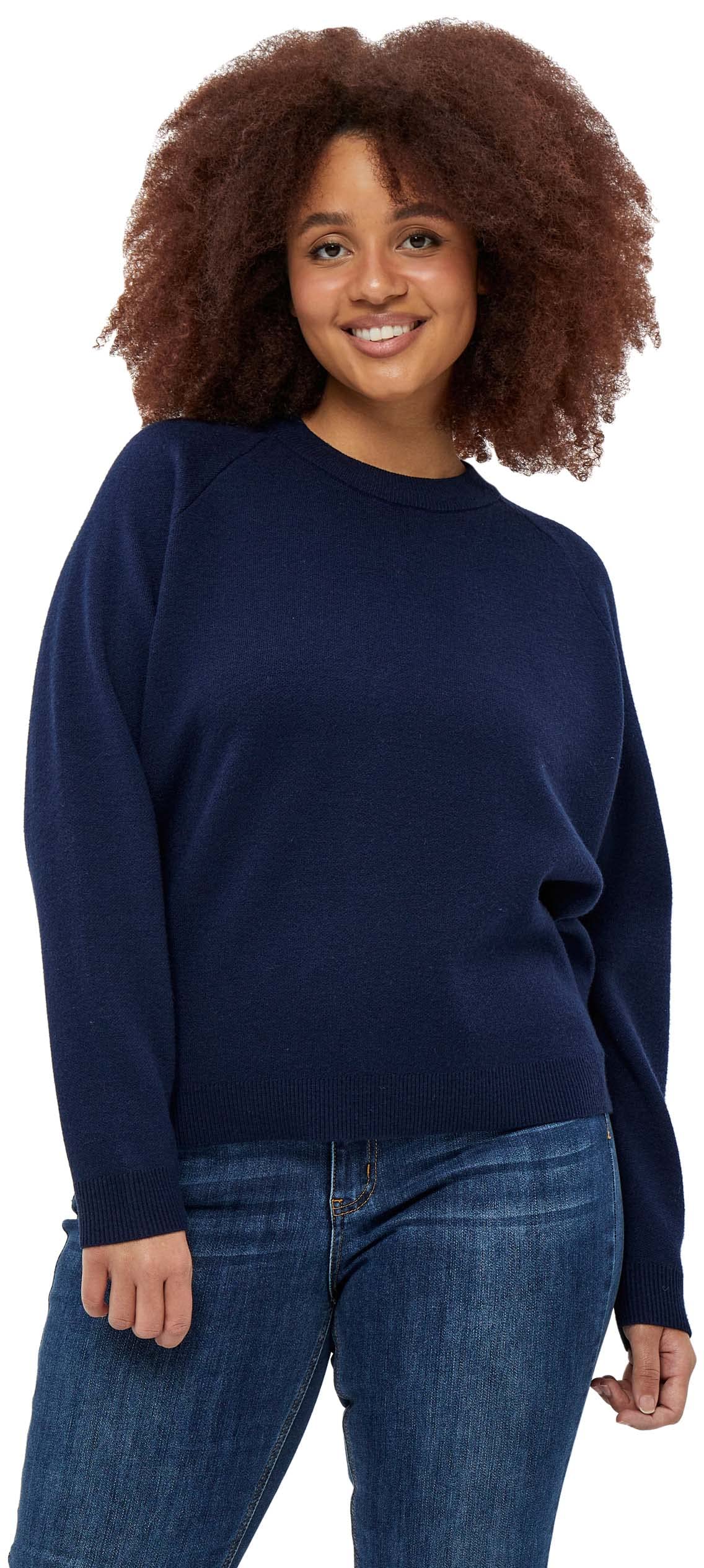 Peppercorn Rosalia Lange Ärmel Strickpullover Kurve | Pullover Damen In Blau | Frühling Pulli Damen | Größe 52