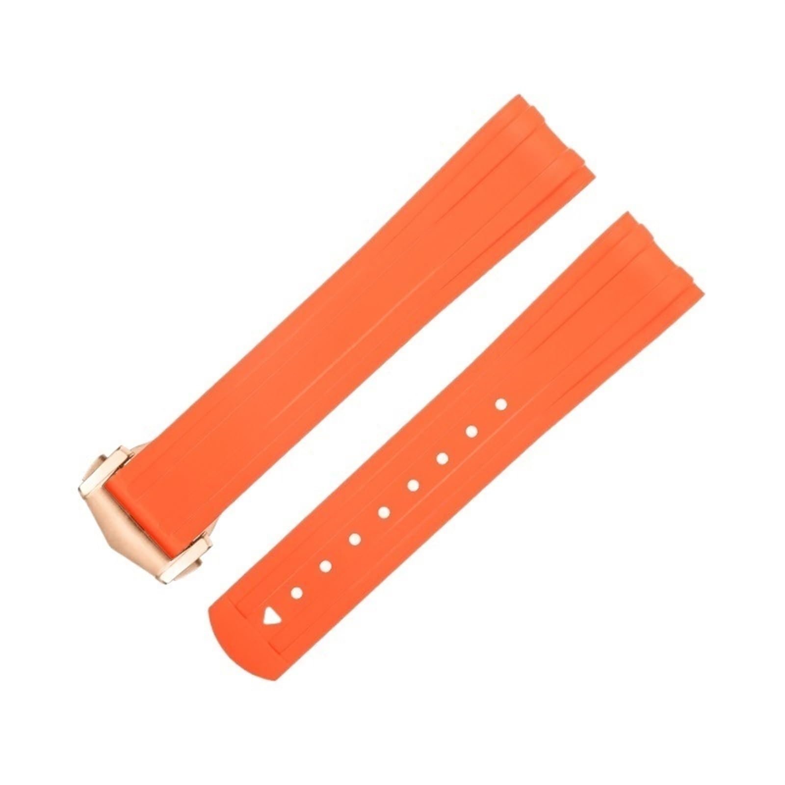 IOTUP Ersatzarmband für Omega-Armband, 20 mm, FKM, Fluorous Gummi, gebogenes Ende, für Seamaster 300 Tauchen, Edelstahl, Faltschnalle, Ersatzarmbänder, 20 mm, Achat