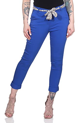 Mississhop Female Damen Stretch Klassische Chino Hose (Mod. 366) Royalblau XL