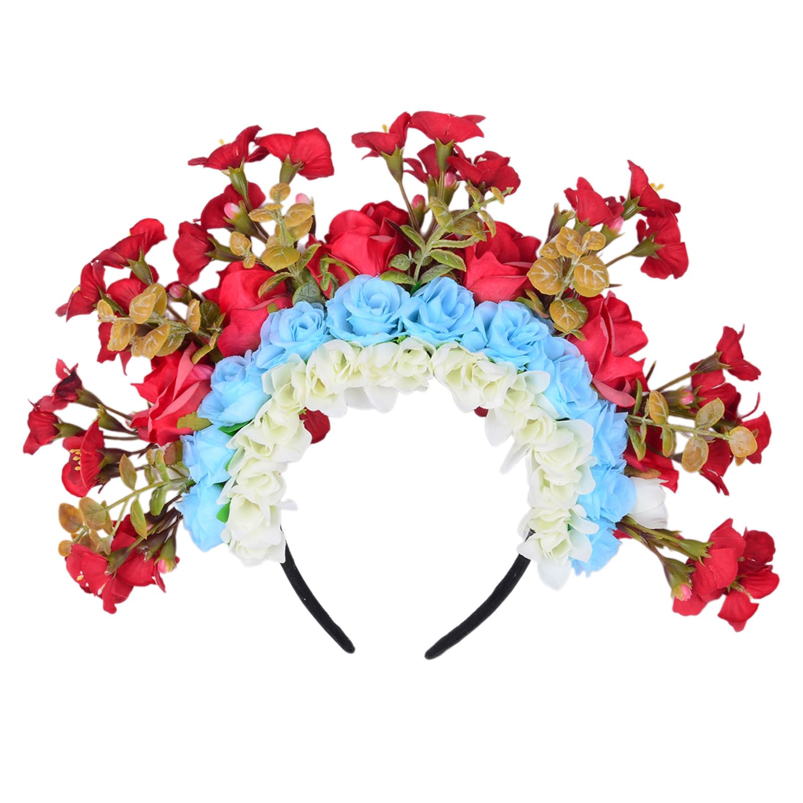 Realistisches Blumen-Stirnband, Frühling, Camping, Fotografie, Haarreif, Temperament, Hochzeit, Party, Kopfbedeckung für Braut, Blumenstirnbänder für Damen, Blumen-Stirnband für Mädchen,