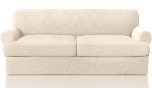 Sofabezüge, Stretch-Couchbezüge Für T-Kissen, Sofabezüge, Weiche Sofabezüge, Möbelbezüge Couch Bezug Couchdecke Überwurf Sofahusse Sofagarnituren Sofabezug 2 Sitzer C,2-Sitzer