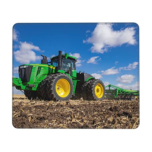 Traktor Farm Patternrubber Lock Edge Mouse Pad :: Geeignet für Desktops, Laptops, PCs, Konsolen 17,8 x 21,8 cm