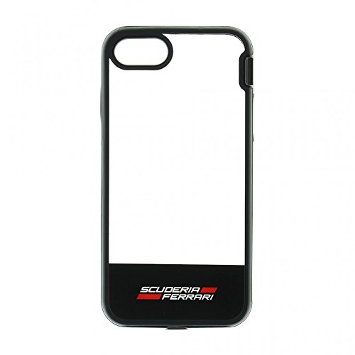 CG MOBILE - Funda Antigolpes Oficial Ferrari l para iPhone 7 / iPhone 8 - Transparente - Negro