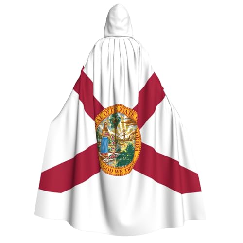 WURTON Kapuzenumhang mit Flagge von Florida, Unisex, für Halloween, Karneval, Cosplay, vielseitig, für Erwachsene