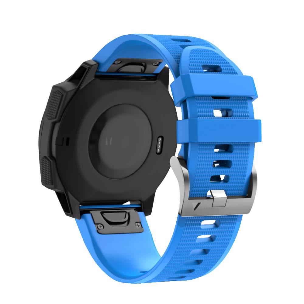 OPKDE Uhrenarmband für Garmin Fenix 7, 7X, 5, 6, 5X, 6X, Pro Plus, 3 HR, Epix, Saphir, weiches Silikon, Smartwatch-Armbänder, Zubehör, 22 mm / 26 mm, 26mm Fenix 7X 5X 6X, Achat