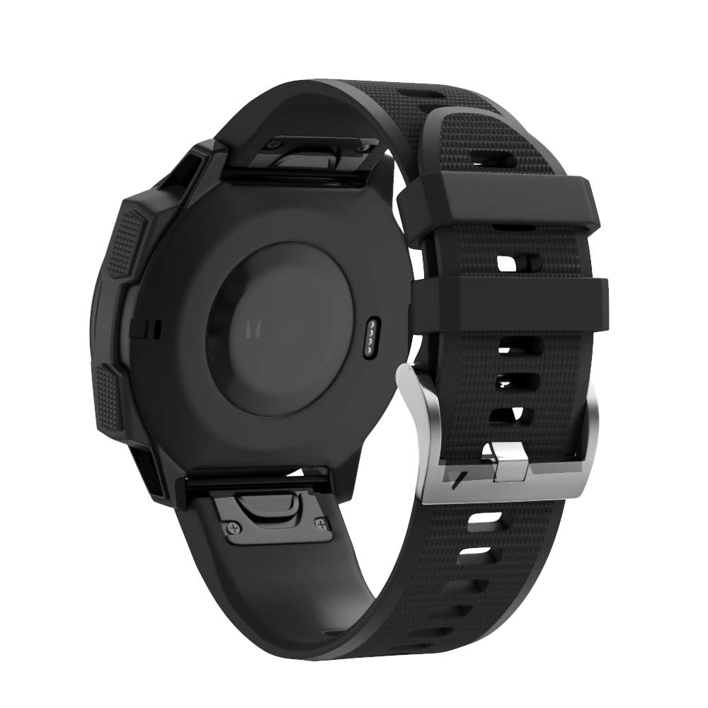 OPKDE Uhrenarmband für Garmin Fenix 7, 7X, 5, 6, 5X, 6X, Pro Plus, 3 HR, Epix, Saphir, weiches Silikon, Smartwatch-Armbänder, Zubehör, 22 mm / 26 mm, For Instinct 2-S62, Achat