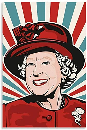 5d Diamond Painting Diamant Bilder FüR Erwachsene Und Kinder Elizabeth Queen of England Modern und Picture Modern DIY Kreuzstich Arts Craft Kristall Strass Stickerei 15.7"x19.7"(40x50cm) Kein Rahmen