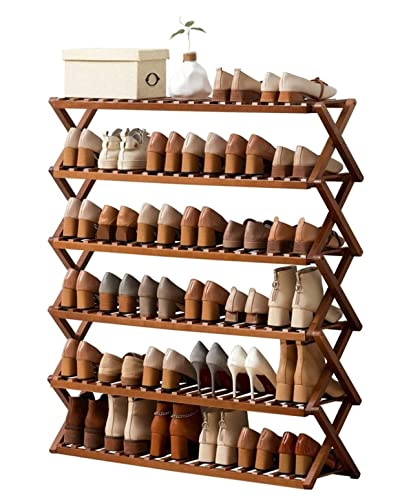 Schuhaufbewahrung Schuhregal Schuh-Organizer Schuhständer 6 Ebenen Schuhregal Einfache Aufbewahrung Tragbares Schuhregal Kostenlose Installation Schlafsaal Zuhause Schuhständer Schuhregal Aufbewa