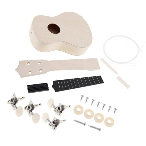 21 Zoll Lindenholz DIY Ukulele Kit Kleine Gitarre Handmontage Instrument Mit Allem Zubehör Ukulele Einsteiger Kit