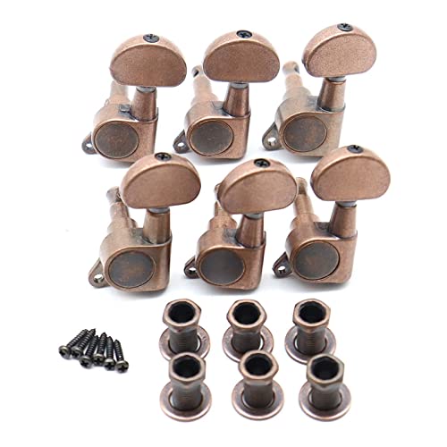 E-Gitarren-Tuning-Pegs Gitarre-Tuner-Maschinenkopf-Halbrundkopf-Taste 3L3R / 6R / 6L Stimmwirbel Mechaniken (Color : 6L)