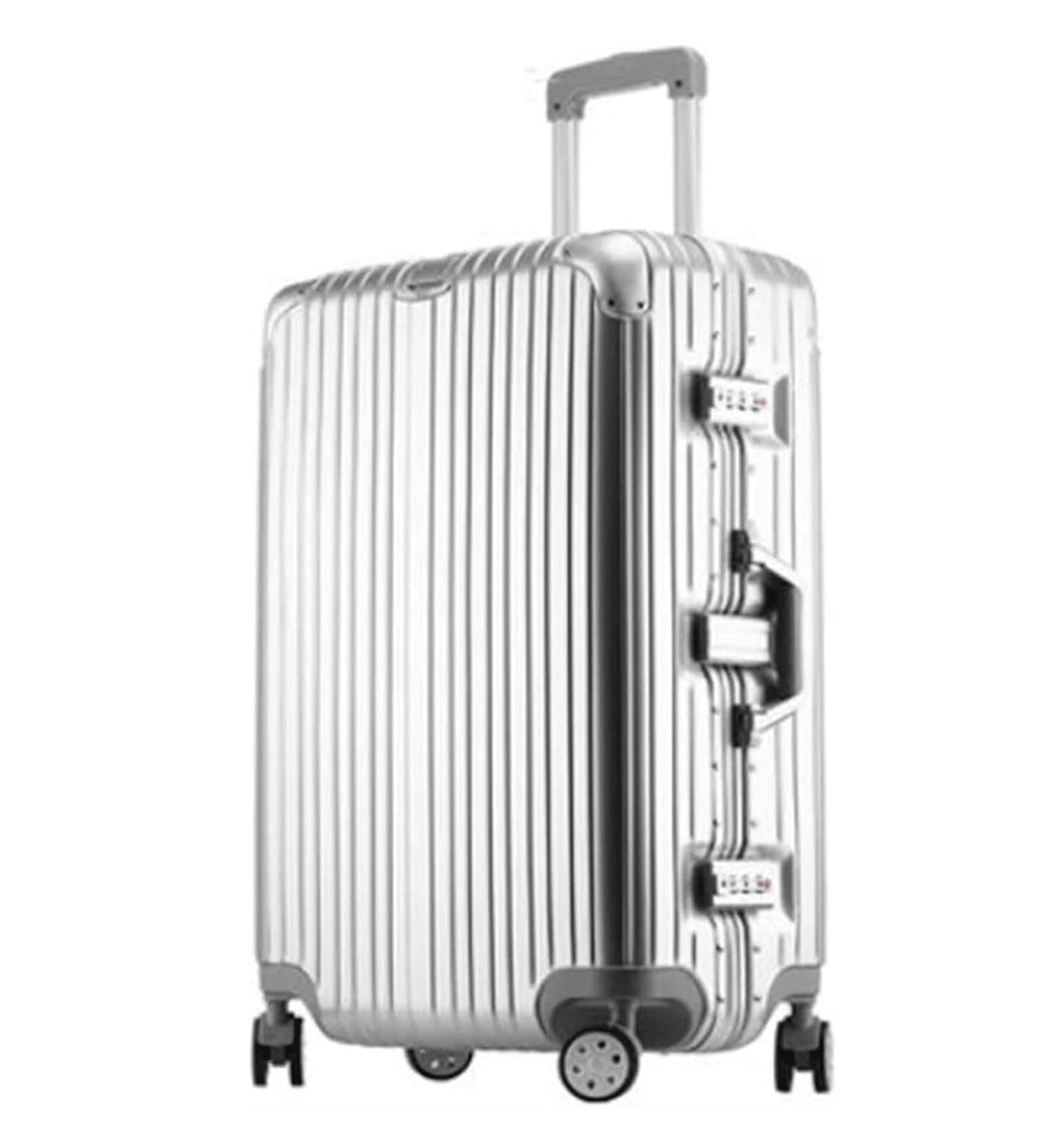 RUVOO Koffer Trolley Reisekoffer Wasserdichter Gepäckkoffer, Großes Fassungsvermögen, Trolley-Koffer, Aluminium-Universalrad Koffer Gepäck Rollkoffer (Color : D, Size : 24on)