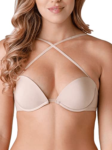 Wonderbra - Multiplunge Everyday - Multifunktions-BH - Schwarz, Beige (Skin 1007), 70B