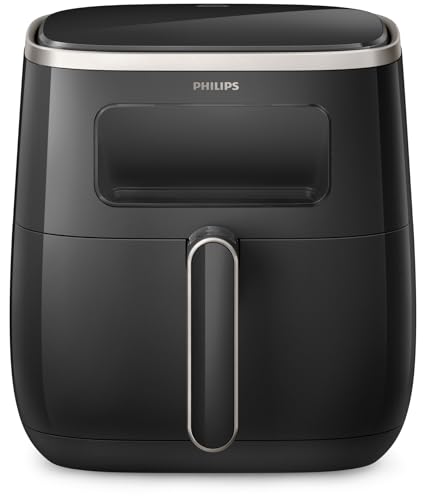 Philips HD9257/80 Airfryer Fritteuse, 1 kg, 5,6 L Fassungsvermögen, transparentes Kochfenster