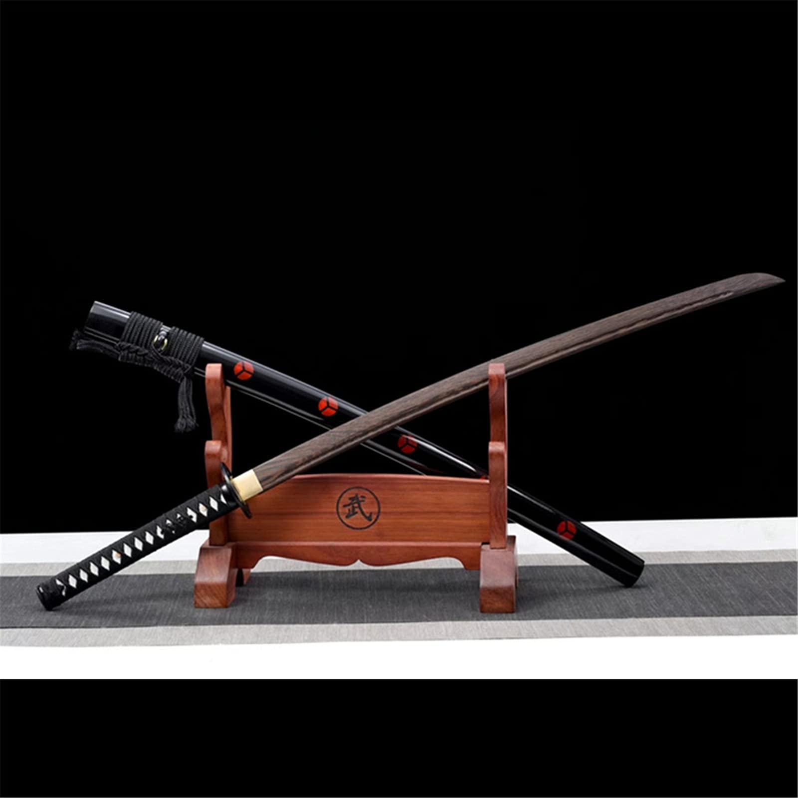 103cm Palisander Samurai Schwert mit Scheide, Holz Katana, handgefertigtes Bokken für Kendo Training, Home Display, Cosplay, Collect-D Style