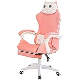 TBSZCM Bürostühle für Zuhause, Gaming-Stuhl, Büro-Rennstuhl, mit Lendenwirbelstützen, Kopfstütze, hohe Rückenlehne, ergonomischer Schreibtisch, niedlicher Stuhl, drehbar, verstellbarer