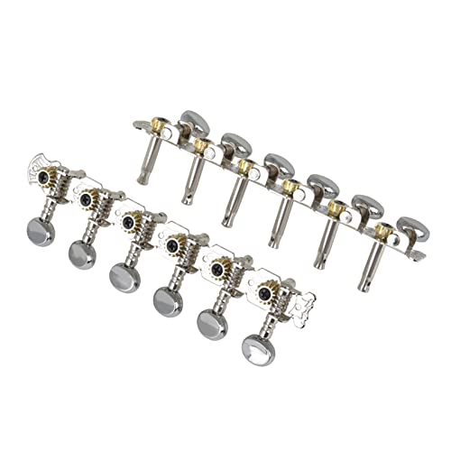 Silber Akustikgitarren-Tuning-PEGS-Tuner Für 6-Sait-Gitarre-Musikinstrumententeile Stimmwirbel Mechaniken (Color : 6R)