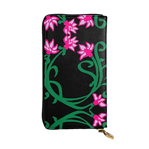 DMORJ Lotus Flower Namaste Leder lange Clutch-Geldbörse, 19 x 10 cm, bequem, leicht, wasserdicht, langlebig, schönes Geschenk, Schwarz, Einheitsgröße, Schwarz , Einheitsgröße