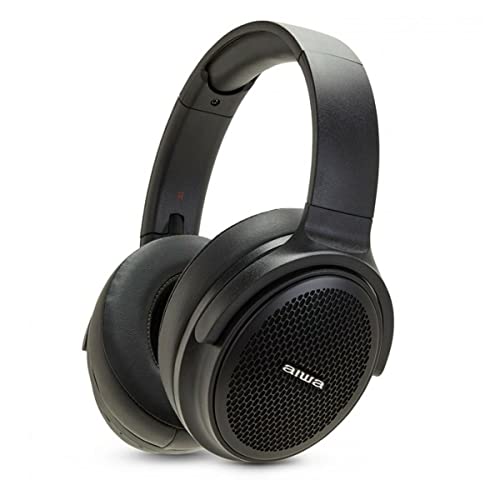 Aiwa HST-250BT Bluetooth On-Ear-Kopfhörer mit Hyperbass, Schwarz EU