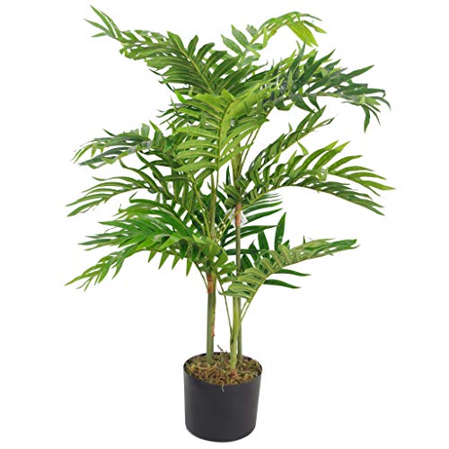 Leaf Künstliche Mini-Palme, 80 cm, mit Topf, 60 cm Große Handfläche