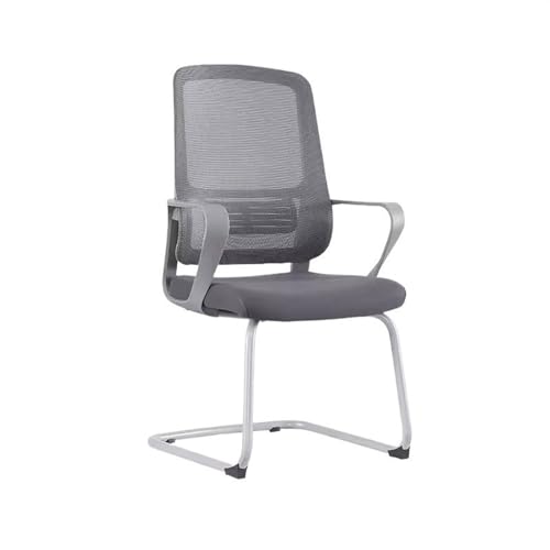 Zhaoj24-05 Bürostuhl Ergonomischer Einfacher und moderner Bürodrehstuhl for Personal, Bürostuhl, Lendenwirbelsäule, Computerstuhl, modisch, mit buntem Netzstuhl Schreibtischstuhl(Grigio)