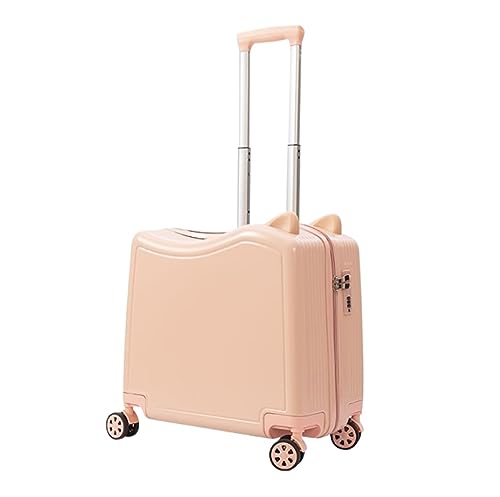 Habrur Rollkoffer Koffer Trolley Niedliches Gepäck, Bordgepäck Mit Großem Fassungsvermögen, Verschleißfester Koffer Mit Zahlenschloss Koffer Gepäck Reisekoffer (Color : Pink, Size : 20 in)