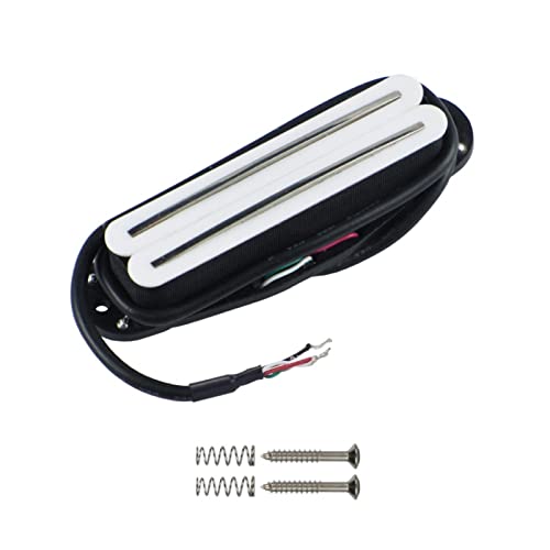 ZENGXUE Dual Rails Pickup Hot Rail Humbucker Electric Guitar Pickup Weiß 4 Drähte Für Gitarrenteile Humbucker Tonabnehmer Set