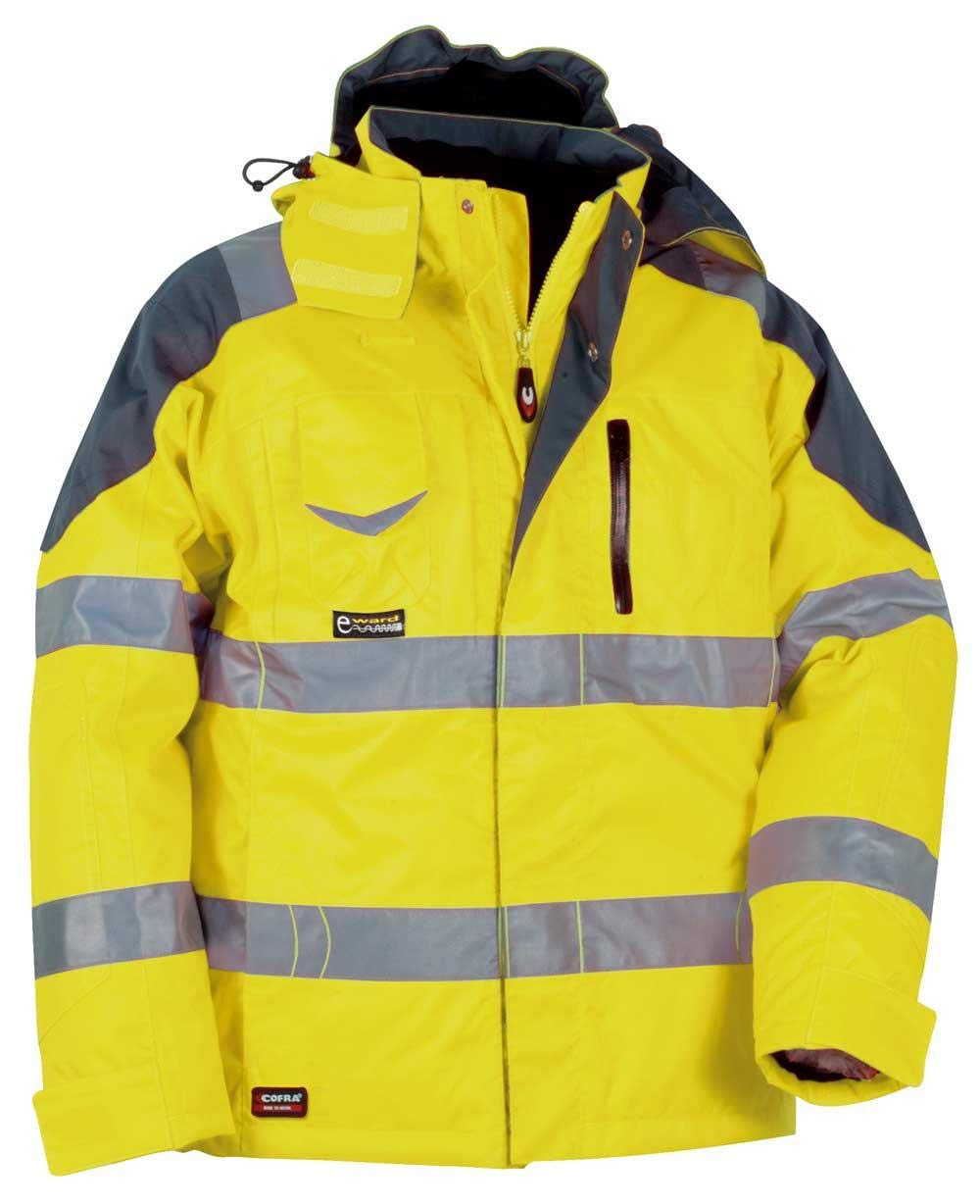 Cofra V017-0-00.Z54 Polsterjacke "Rescue", gelb/anthrazit, 54