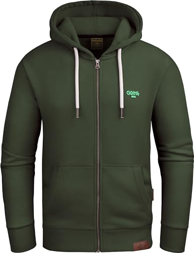 Grin&Bear Hoodie Herren Hoodie Sweatjacke GEC607 Olivgrün S