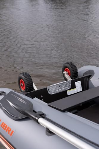 Starträder für Boot Schlauchboot Floß, Klappbare Außenbordmotorräder für aufblasbares Schlauchboot, Edelstahl (L Licht)