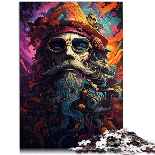 Puzzle, Lernspiele, Malen, Farbe, Piratenkapitän, 1000-teiliges Puzzle, Holzpuzzle, Geburtstagsgeschenk, Geschenke für oder, Wandkunst, 1000 Teile (50 x 75 cm)