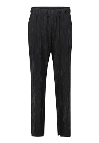 Cartoon Damen Casual-Hose mit Plissee Schwarz,36