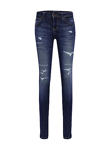 LTB Jeans Damen Jeans Nicole - Jeans Damen Slim aus Baumwollmischung Slim Denim Dunkel mit Reißverschluss Mittlere Taille - Blau