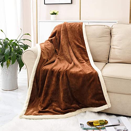 YIHANSS Winterdecke, dick, 2-lagig, warme Flanelldecke, superweich, Überwurf für Sofa, Bett, quadratisch, für Nickerchen