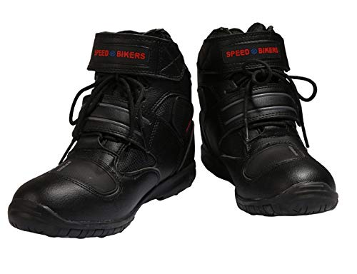 AKAUFENG Motorradstiefel Motorrad Schuhe Herren Kurzstiefel Sneaker Wasserabweisend mit Hartschalenprotektoren Schwarz 39-45