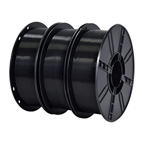 iBOSS PLA+ Filament 1.75mm Schwarz，PLA Plus 3D Druck Filament 3kg Reel PLA+ Filament Tolerance Accuracy +/- 0.02 mm for 3D Printer and 3D Pen