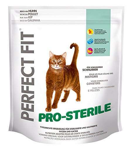 Perfect Fit Pro-Sterile Katzenfutter reich an Huhn, 4 Packungen (4 x 1,4 kg)