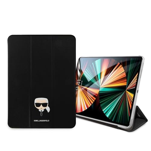 Karl Lagerfeld KLFC12OKHK buchen Cover für iPad 12.9" Pro 2021 schwarz Saffiano Karl Head